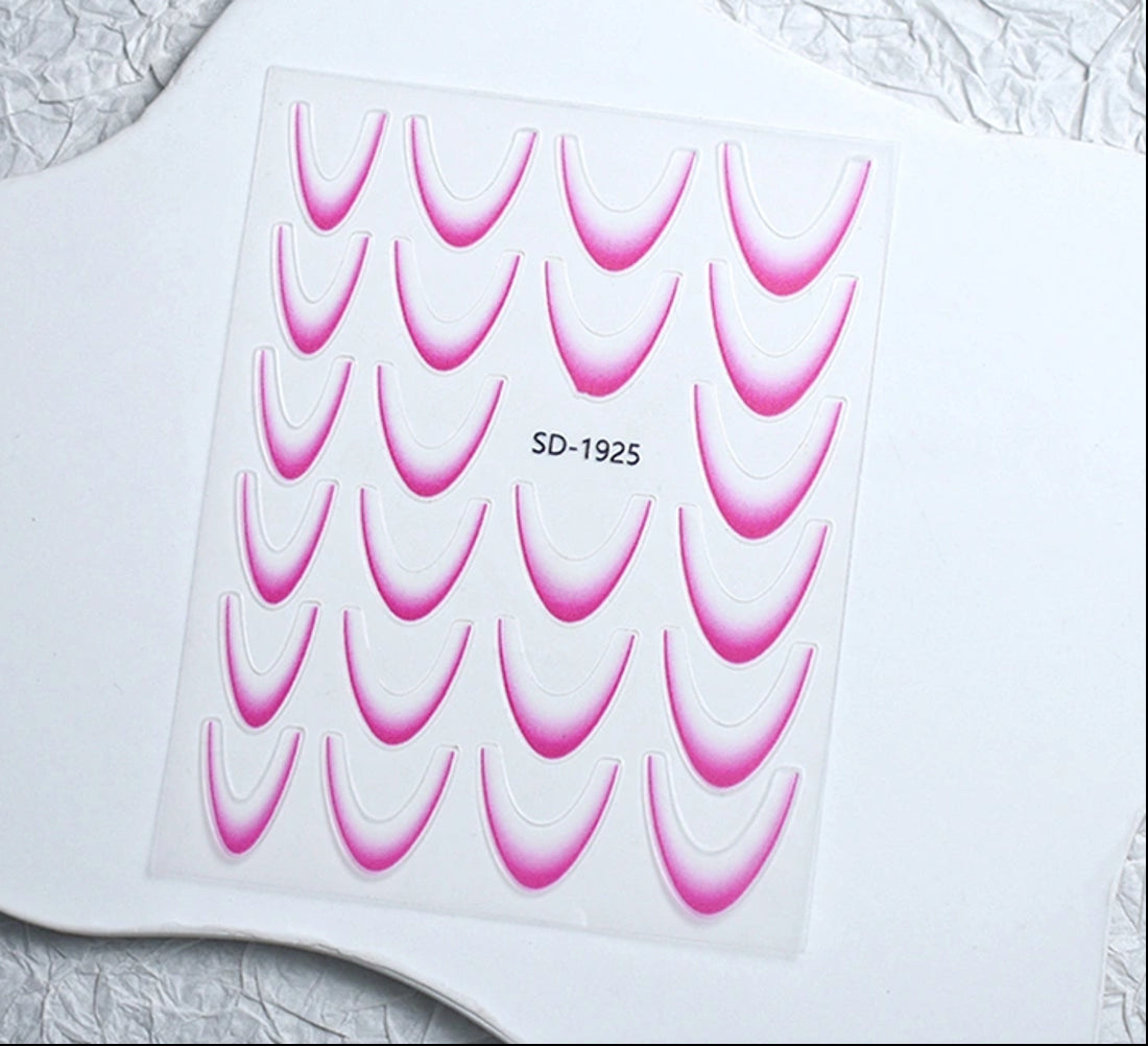 Adesivi French, Smile Line sfumata (Fucsia)