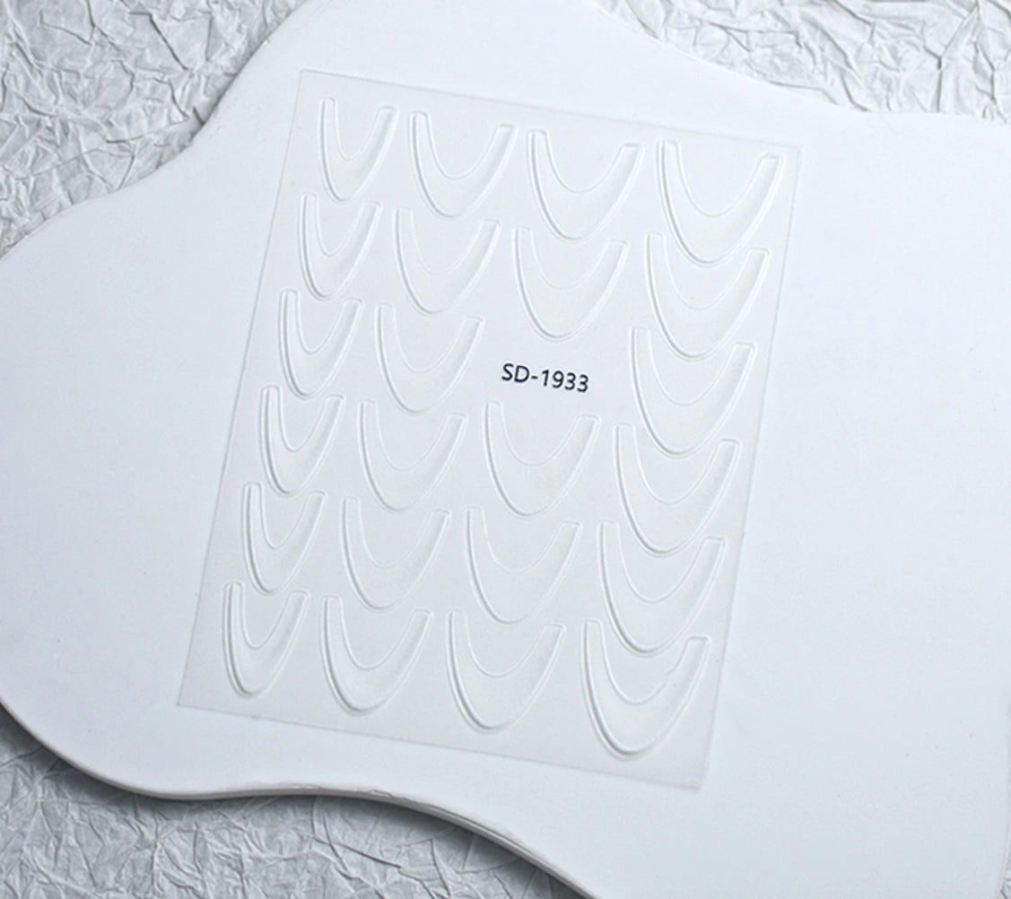 Adesivi French, Smile Line sfumata (Bianco)