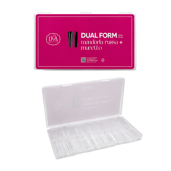 Dual form mandorla russa con muretto Diva Nails zero millimetri ricostruzione unghie