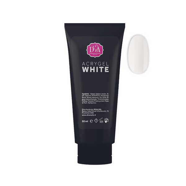 tubo nero acrygel white diva nails