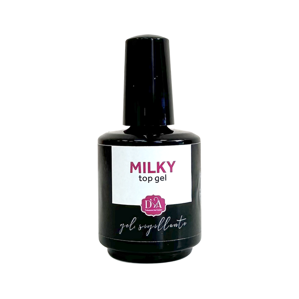 Gel sigillante Milky Top Diva Nails ultra lucido dalla finitura bianco latte